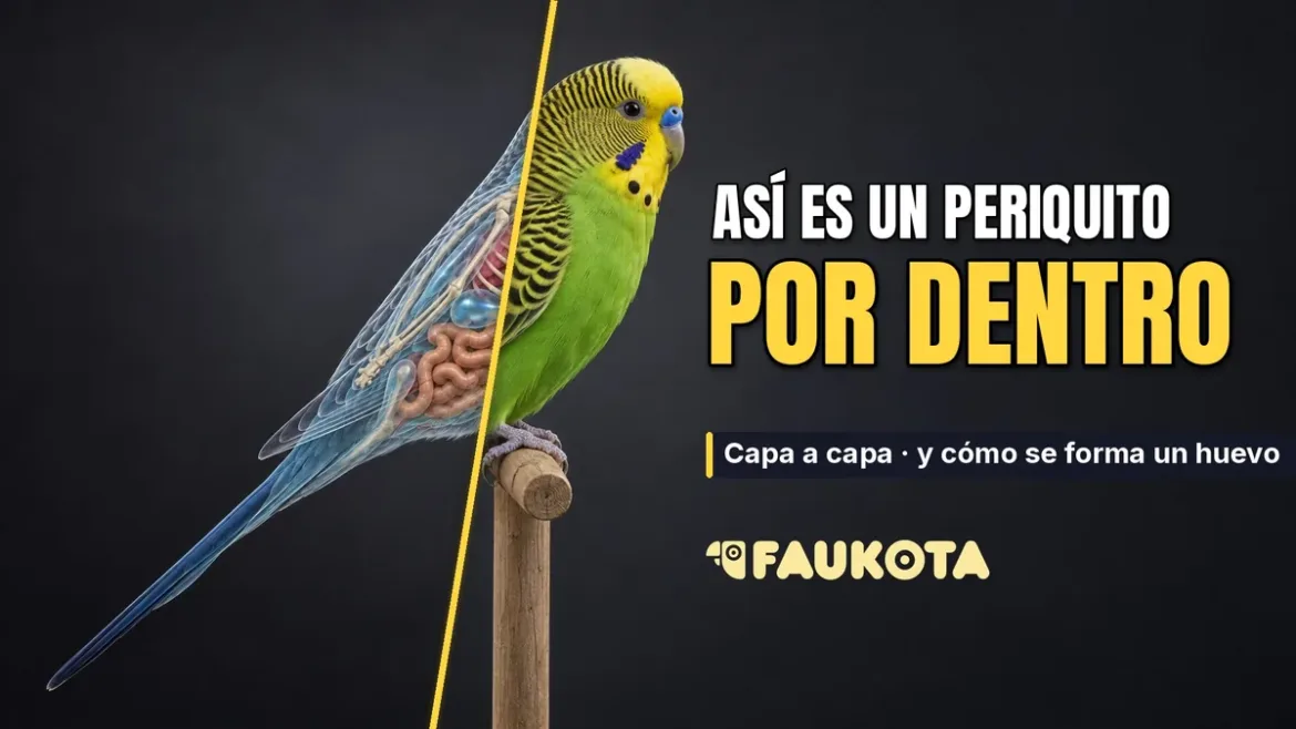 Anatomía del periquito capa a capa: el periquito por fuera y por dentro (portada del vídeo de Faukota)